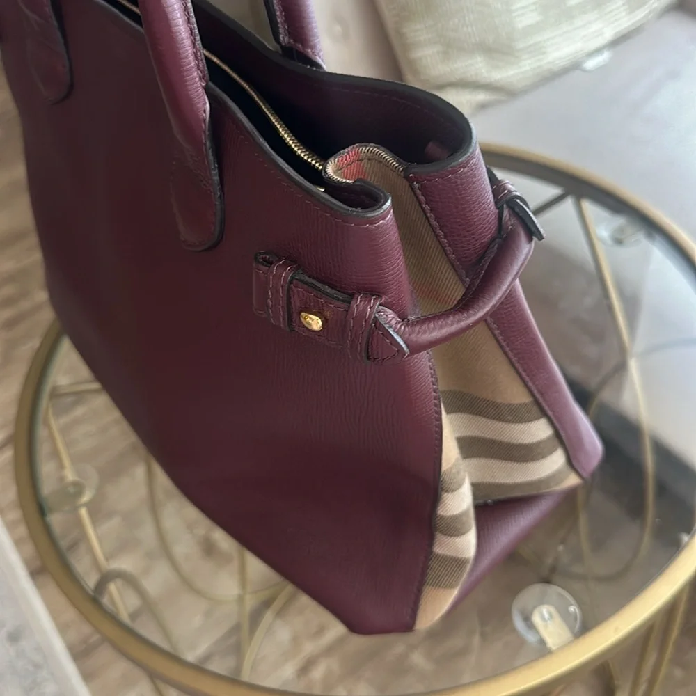 Burberry Brown Leather Satchel Bag - Picture 4 of 5